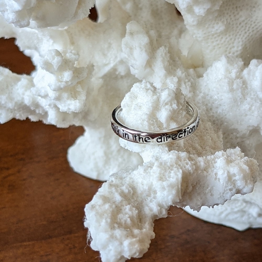 Sterling silver ring - "Go confidently..." - Picture 3 of 10